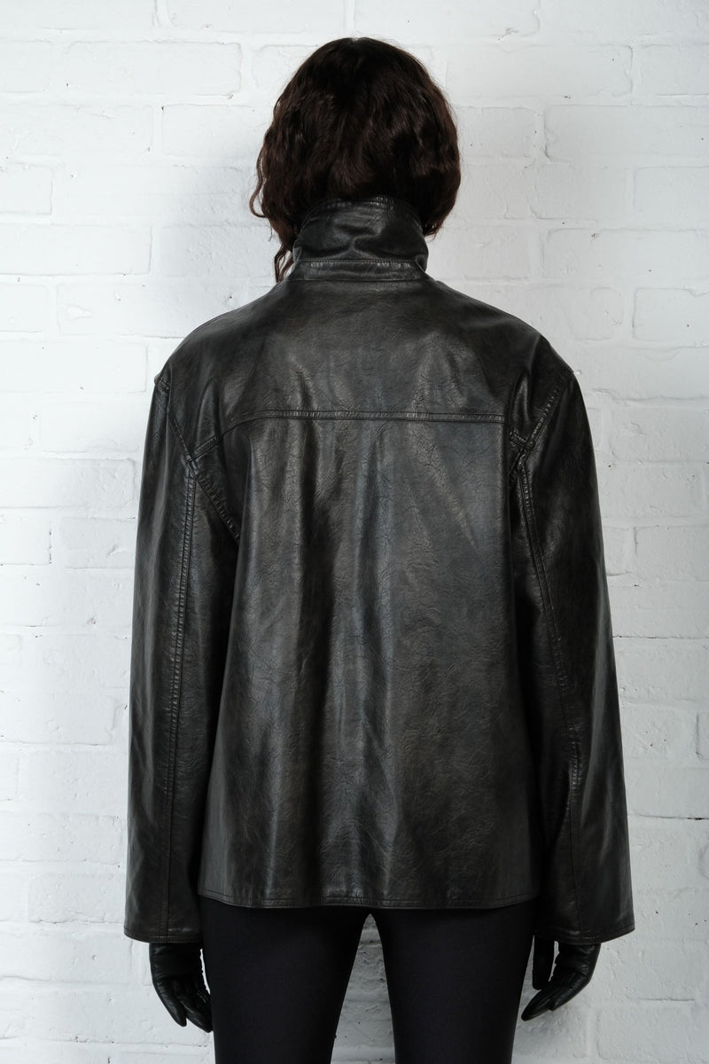 Relaxed Leather Jacket - AFTERHOURS