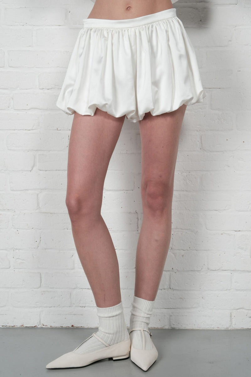 Satin Balloon Mini Skirt - AFTERHOURS