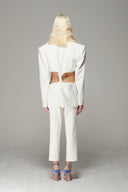 Cut-Out Blazer - White