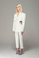 Cut-Out Blazer - White