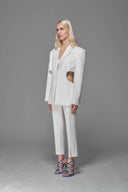 Cut-Out Blazer - White