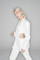 Cut-Out Blazer - White