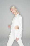 Cut-Out Blazer - White