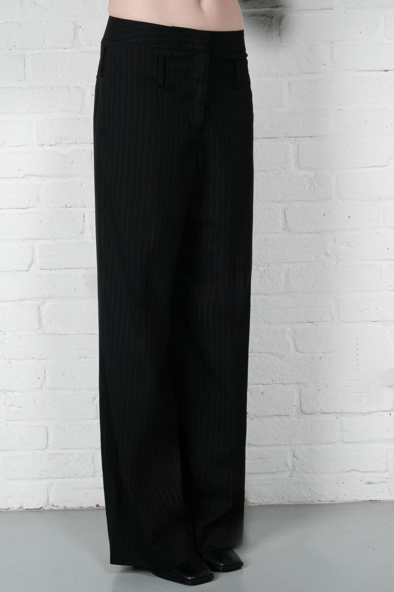 Straight-Leg Pinstripe Trousers - AFTERHOURS