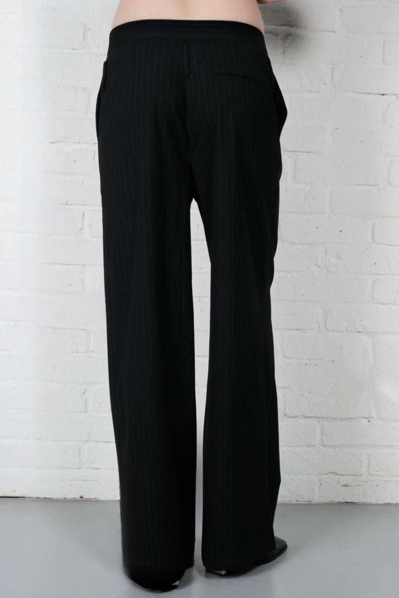 Straight-Leg Pinstripe Trousers - AFTERHOURS