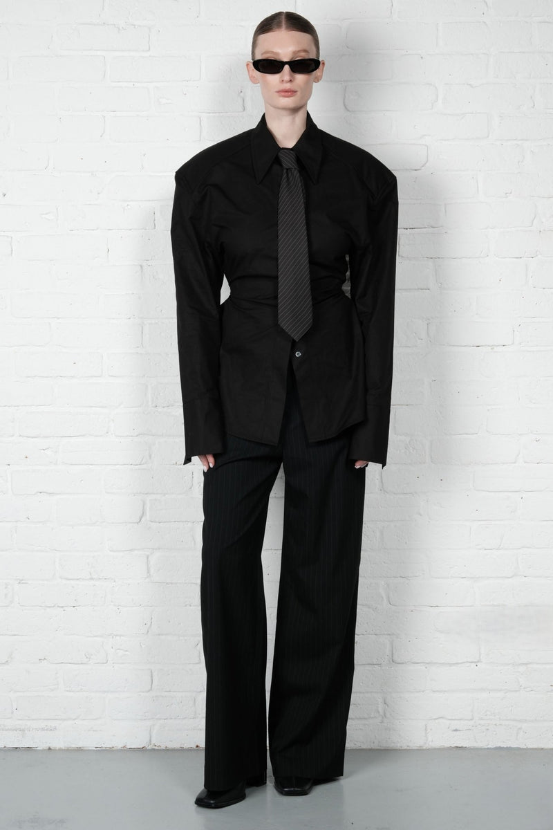 Straight-Leg Pinstripe Trousers - AFTERHOURS
