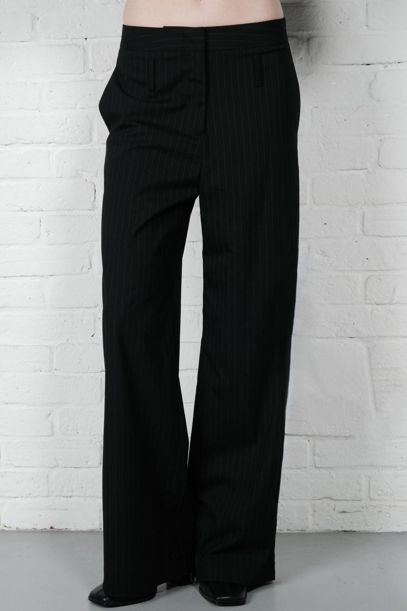 Straight-Leg Pinstripe Trousers - AFTERHOURS