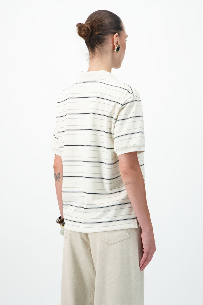 Striped Polo T-Shirt - AFTERHOURS