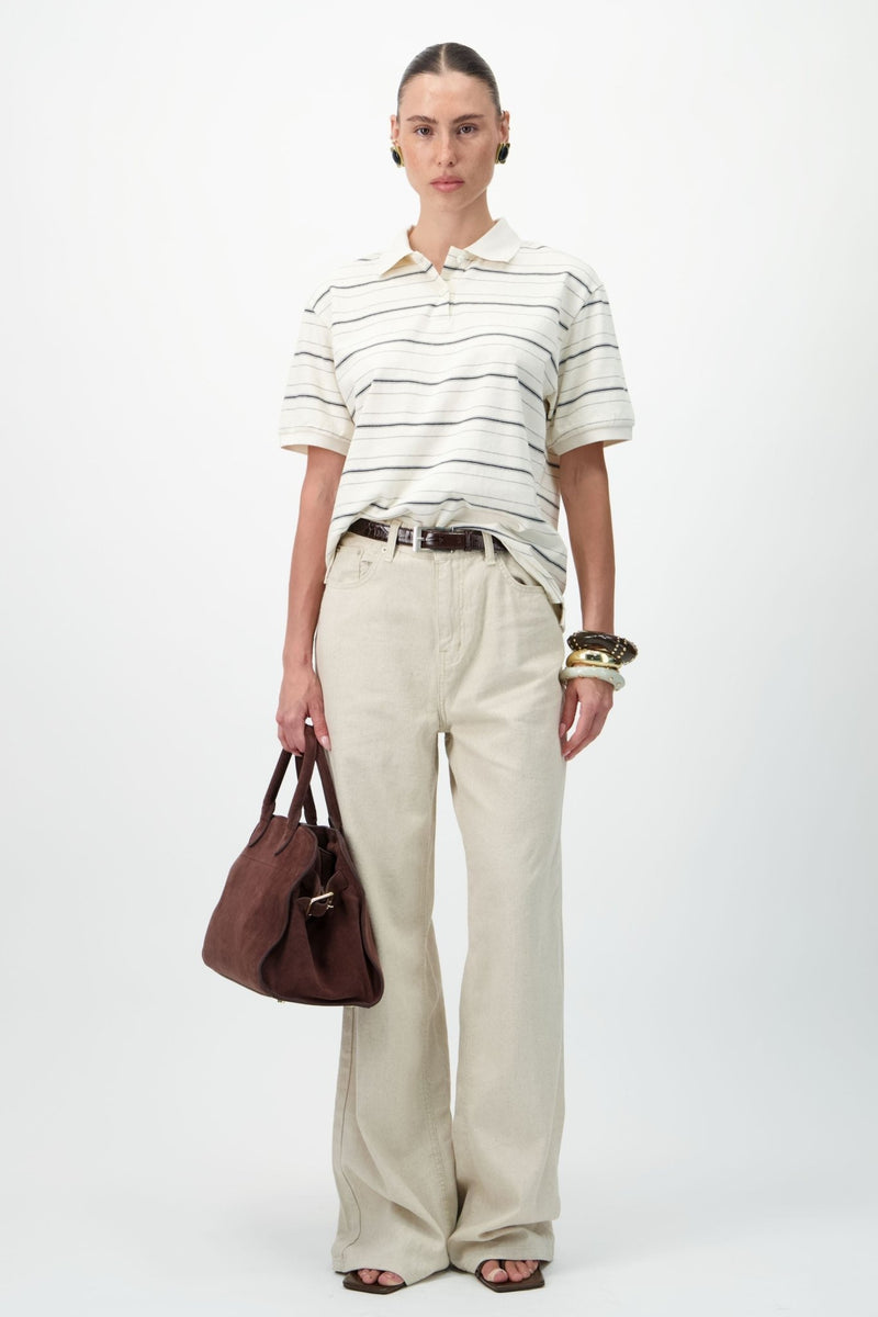Striped Polo T-Shirt - AFTERHOURS