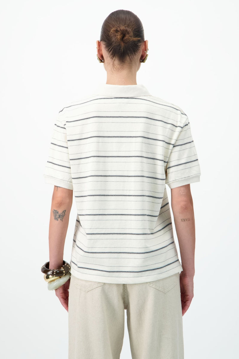 Striped Polo T-Shirt - AFTERHOURS