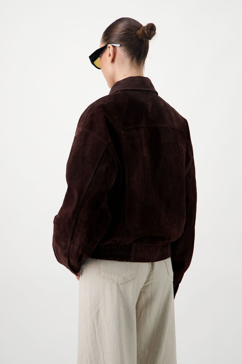 Suede Bomber Jacket - AFTERHOURS