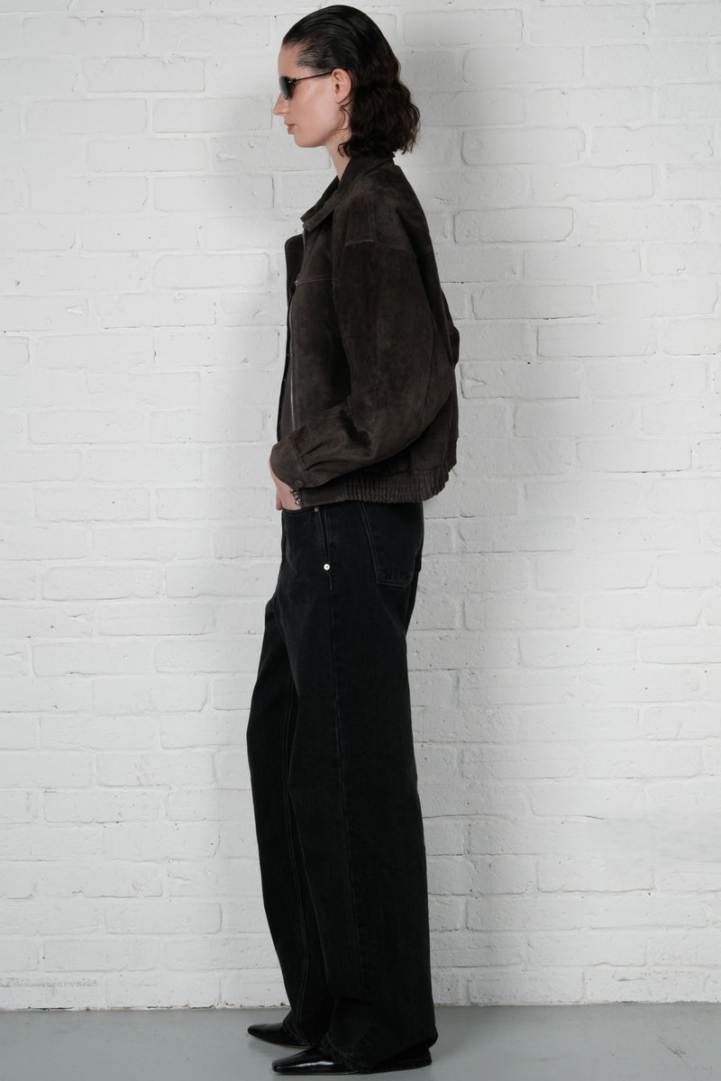Suede Bomber Jacket - AFTERHOURS