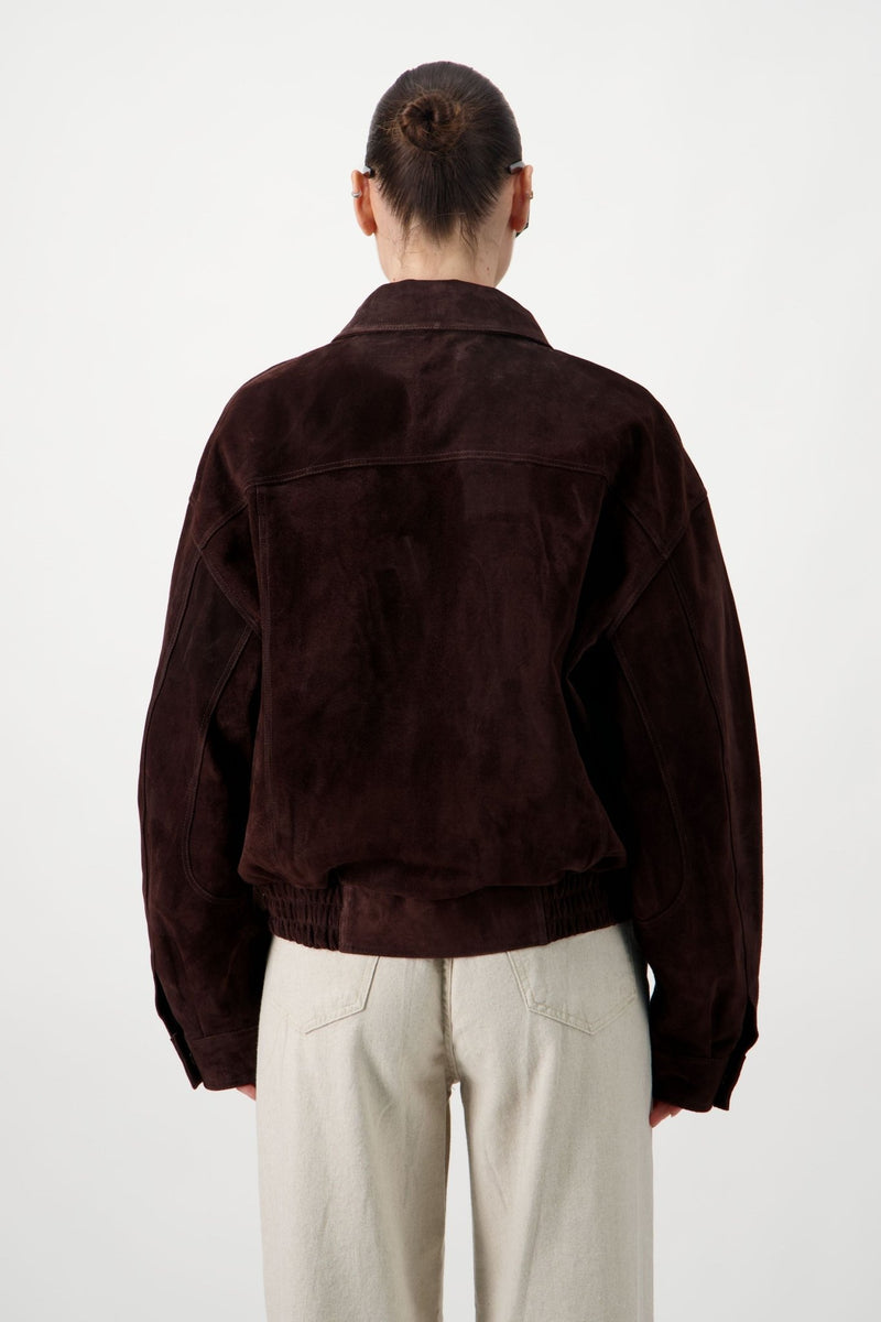 Suede Bomber Jacket - AFTERHOURS