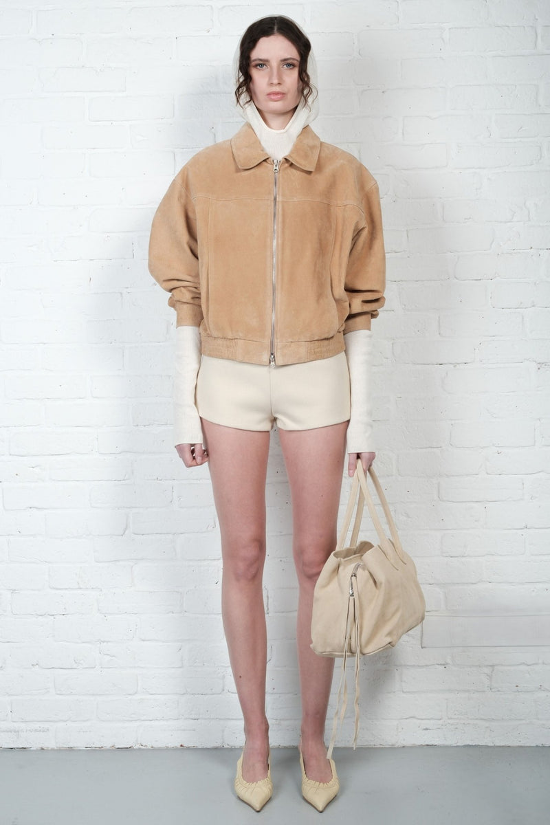 Suede Bomber Jacket - AFTERHOURS