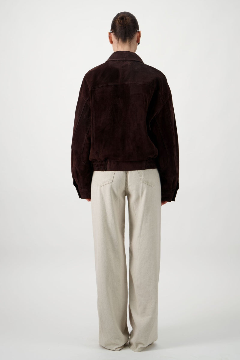 Suede Bomber Jacket - AFTERHOURS