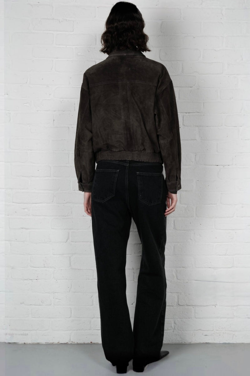 Suede Bomber Jacket - AFTERHOURS