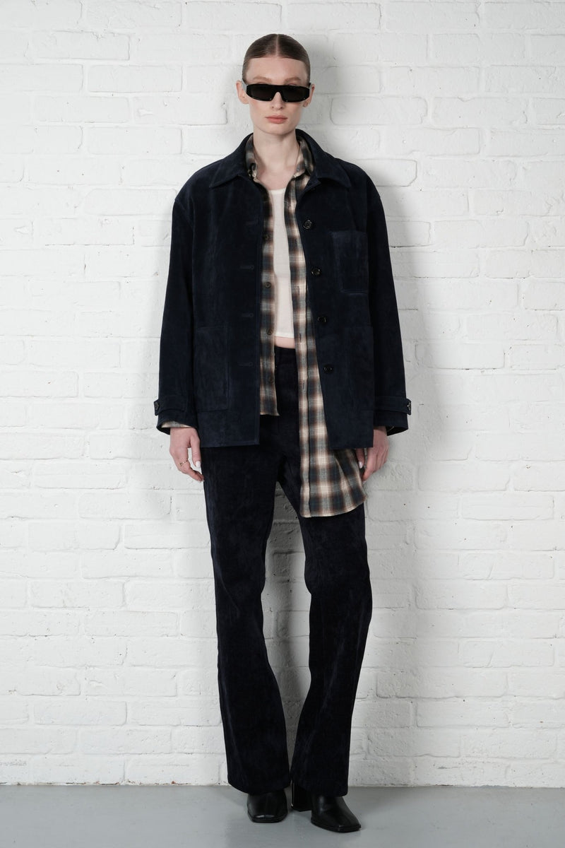 Suede Leather Blazer - AFTERHOURS