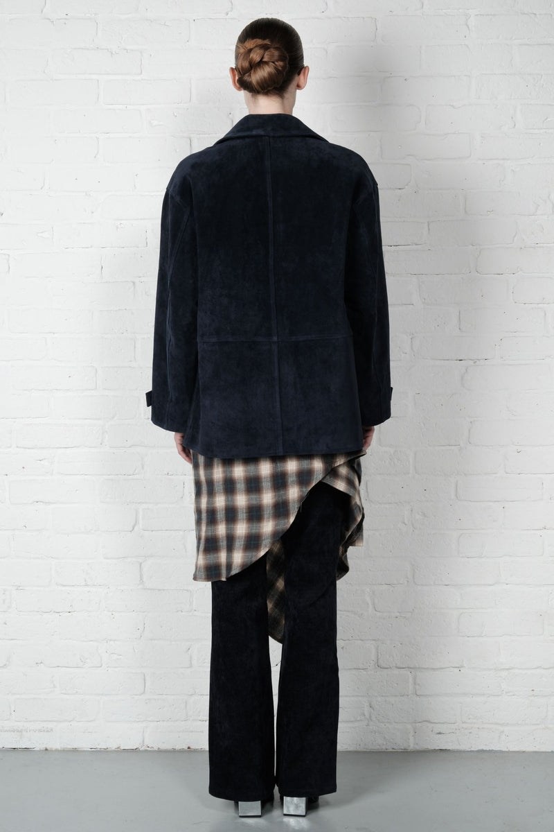 Suede Leather Blazer - AFTERHOURS