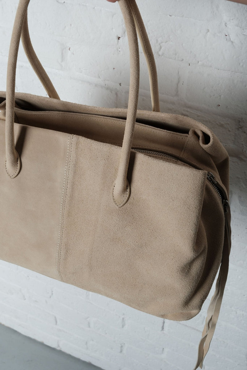 Suede Leather Carry Tote - AFTERHOURS