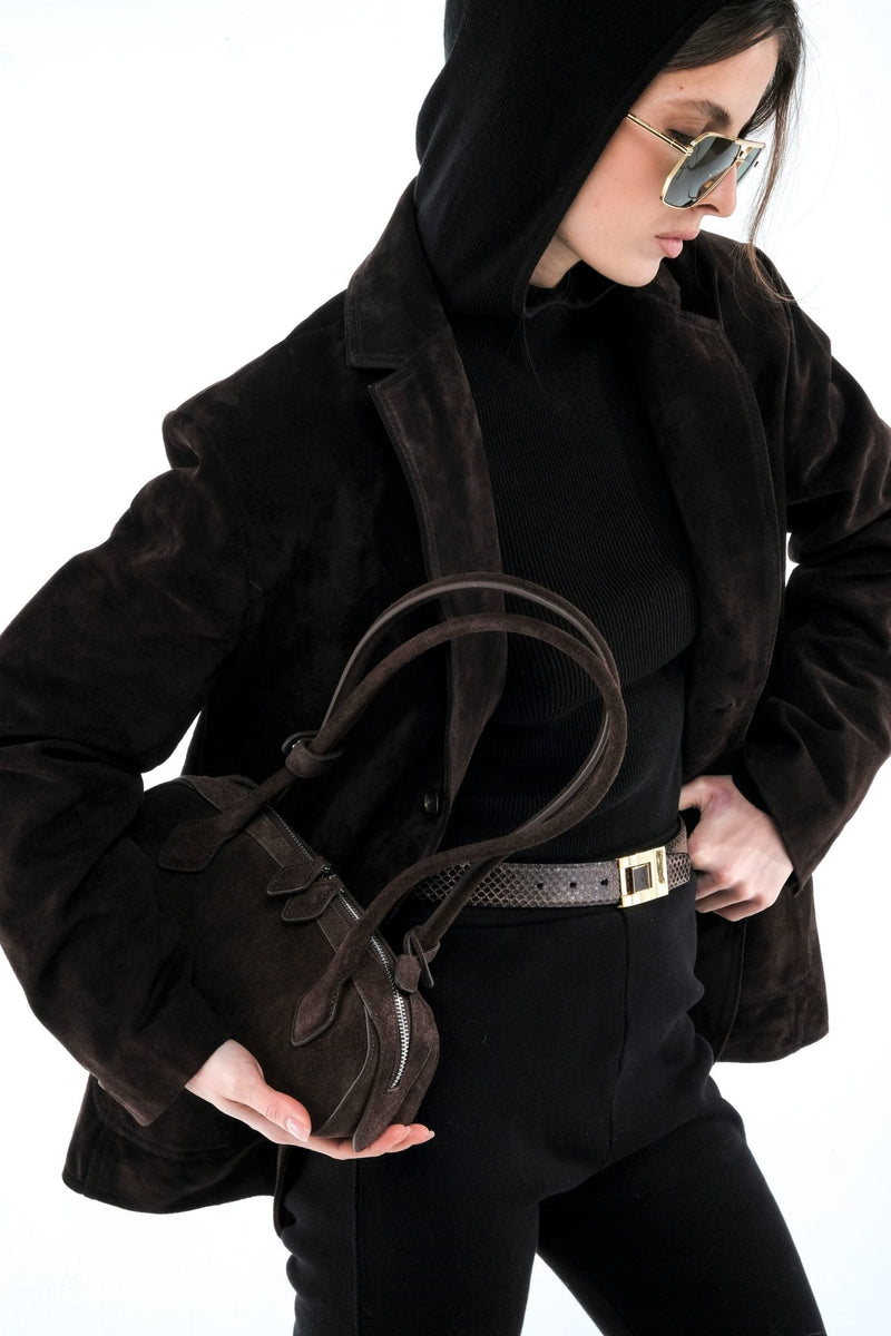Suede Shoulder Bag - AFTERHOURS