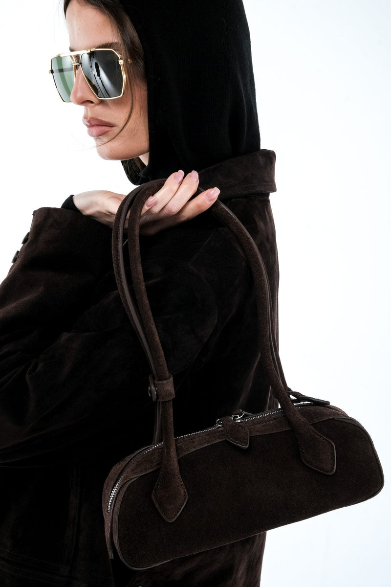 Suede Shoulder Bag - AFTERHOURS