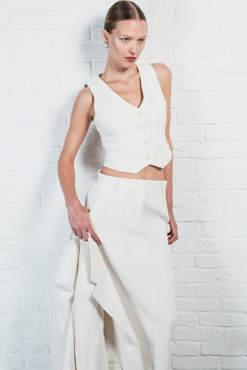 Tailored Linen Vest - AFTERHOURS