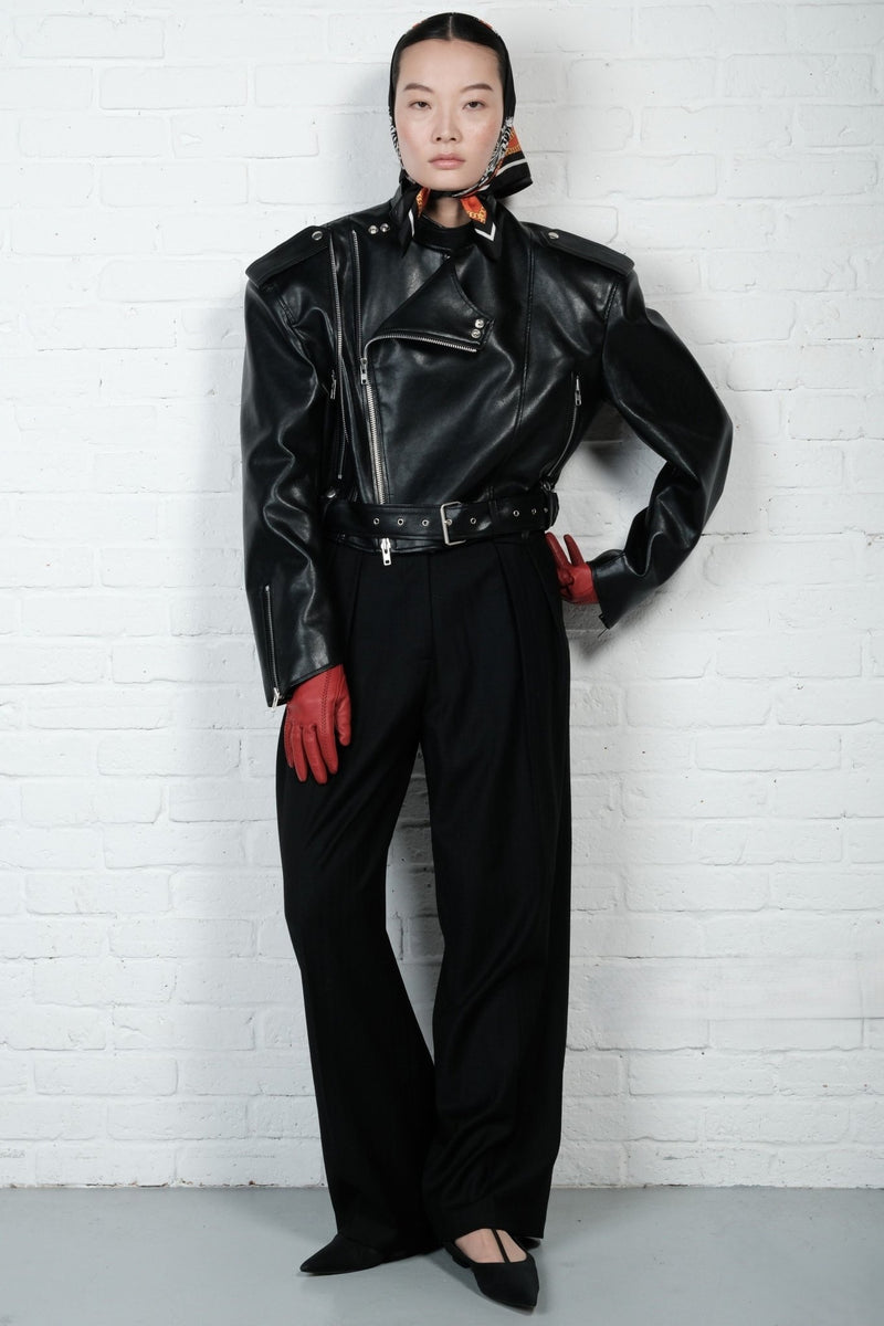 Vegan Leather Biker Jacket - AFTERHOURS
