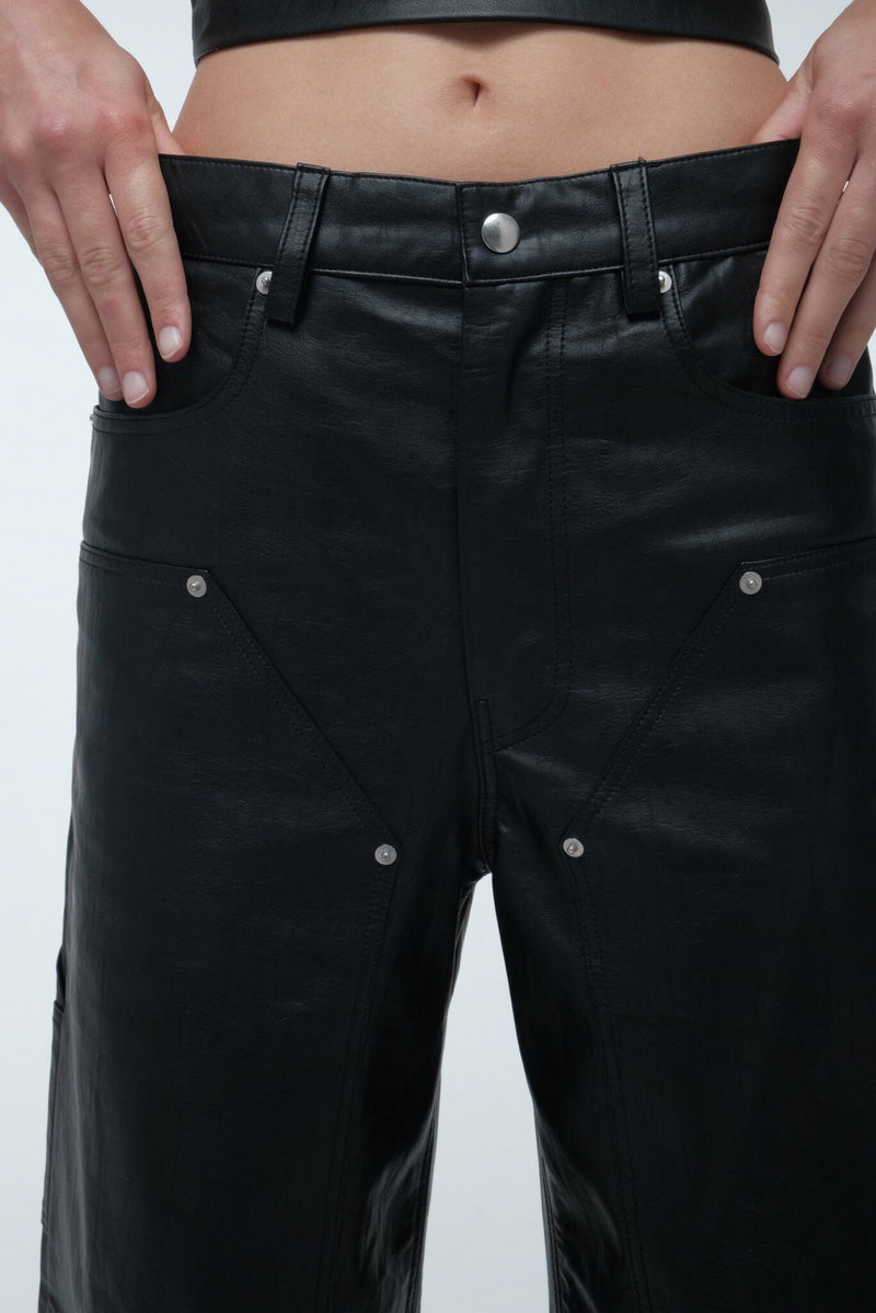 Vegan Leather Trousers - AFTERHOURS