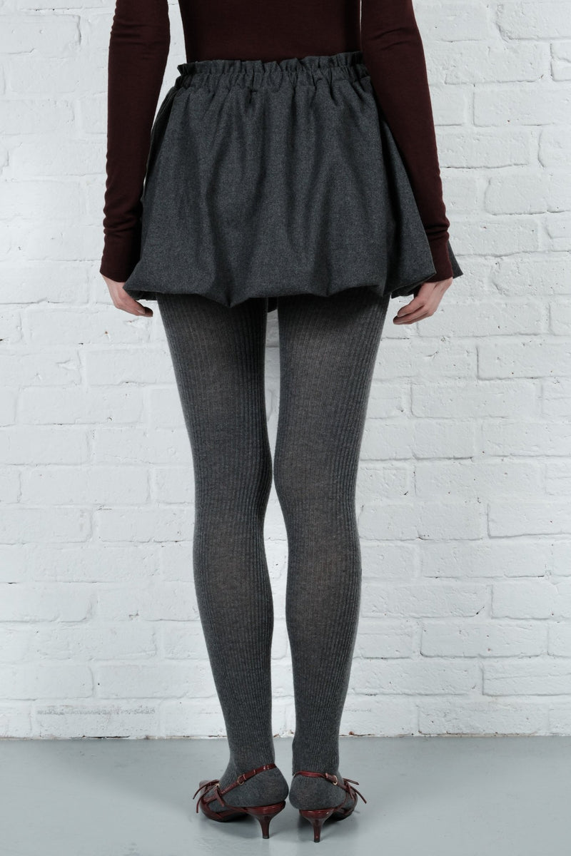 Wool Balloon Mini Skirt - AFTERHOURS