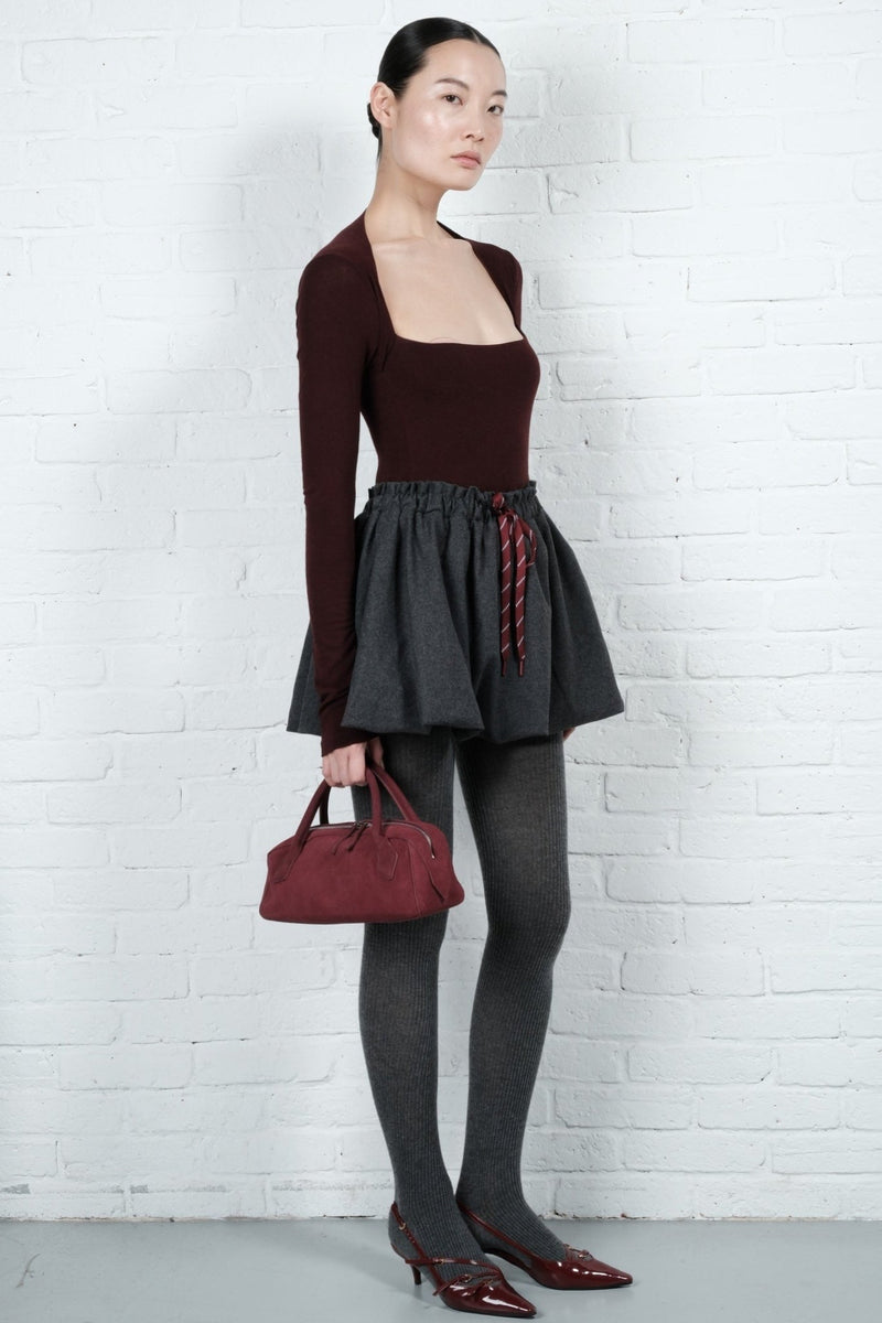Wool Balloon Mini Skirt - AFTERHOURS