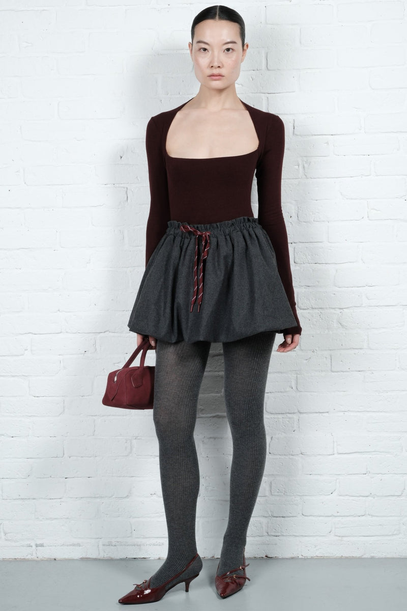 Wool Balloon Mini Skirt - AFTERHOURS