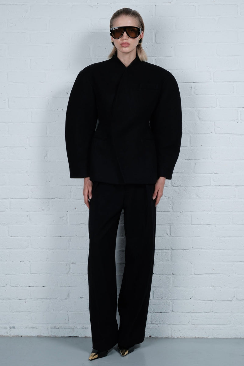 Wool Oval-Leg Trousers - AFTERHOURS