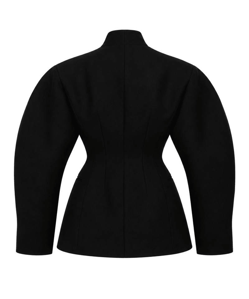 Wool Oval-Silhouette Blazer - AFTERHOURS