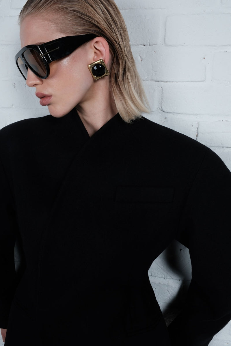 Wool Oval-Silhouette Blazer - AFTERHOURS