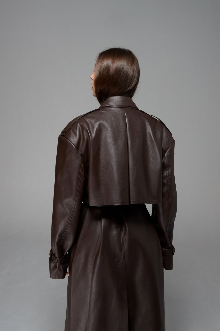 Faux leather trench coat — Afterhours